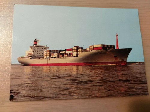 Postcard freight ship - postcard,